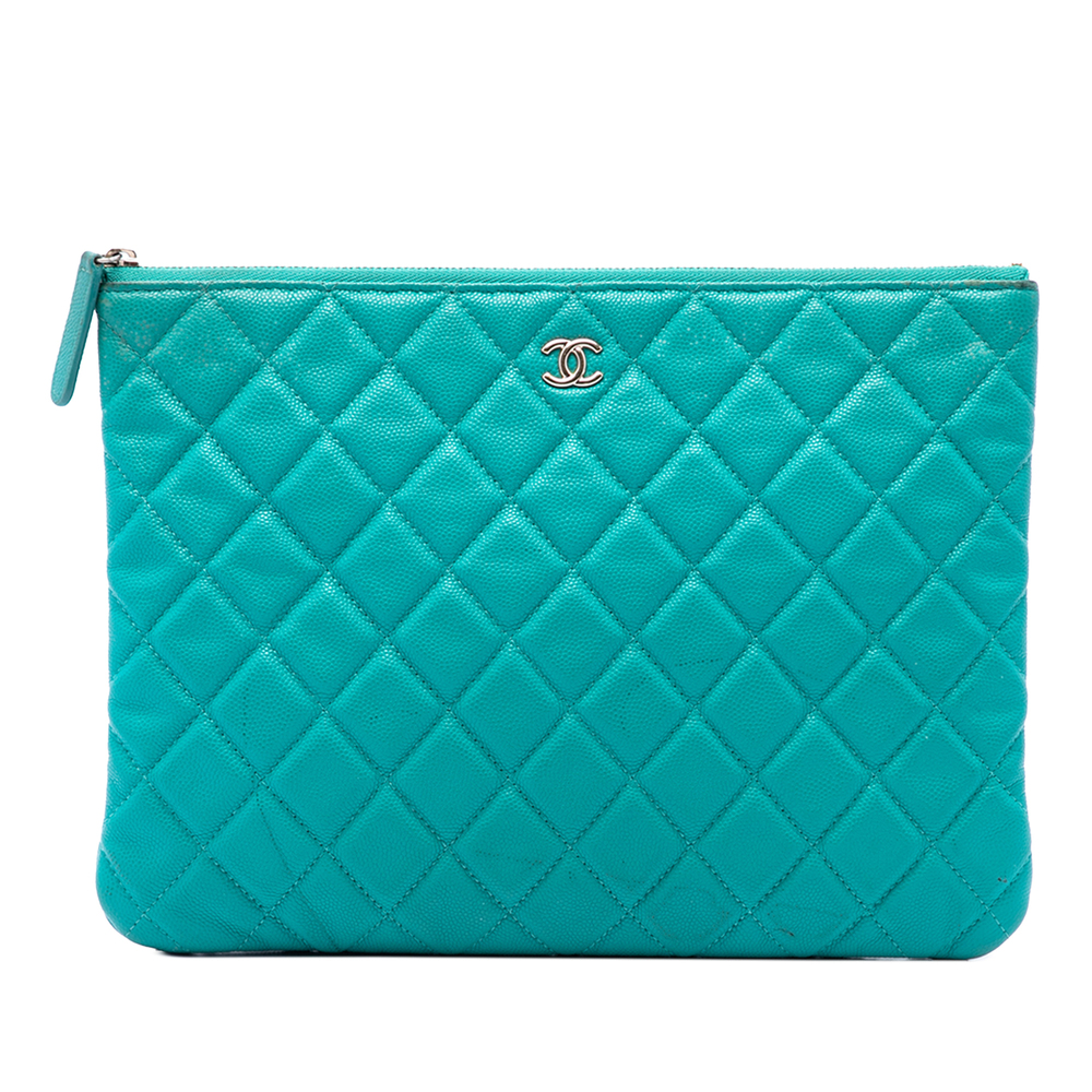 Pre-Loved Chanel Medium Quilted Caviar O Case Clutch